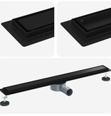 VidaXL Doucheafvoer 2-in-1 met 360° Sifon Zwart 80 cm