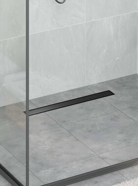 VidaXL Doucheafvoer 2-in-1 met 360° Sifon Zwart 60 cm