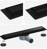 VidaXL Doucheafvoer 2-in-1 met 360° Sifon Zwart 50 cm