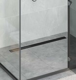 VidaXL 2 in 1 Doucheafvoer Zwart 90 cm Roestvrij staal 304