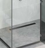 VidaXL 2 in 1 Doucheafvoer Zwart 70 cm Roestvrij staal 304