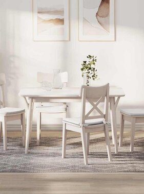 VidaXL Zitkussens 4 stuks Wit 40 x 40 x 3 cm Stof