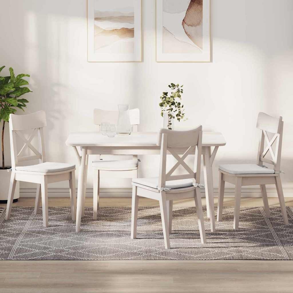 VidaXL Zitkussens 4 stuks Wit 40 x 40 x 3 cm Stof