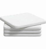 VidaXL Zitkussens 4 stuks Wit 40 x 40 x 3 cm Stof