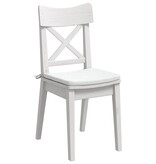 VidaXL Zitkussens 4 stuks Wit 40 x 40 x 3 cm Stof