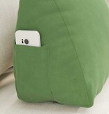 VidaXL Rugkussen Lichtgroen 45 x 20 x 35 cm Cordstof