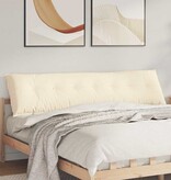 VidaXL Rugkussen Crème 200 x 50 cm Cordstof