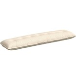 VidaXL Rugkussen Crème 200 x 50 cm Cordstof