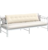 VidaXL Rugkussen Crème 200 x 50 cm Cordstof