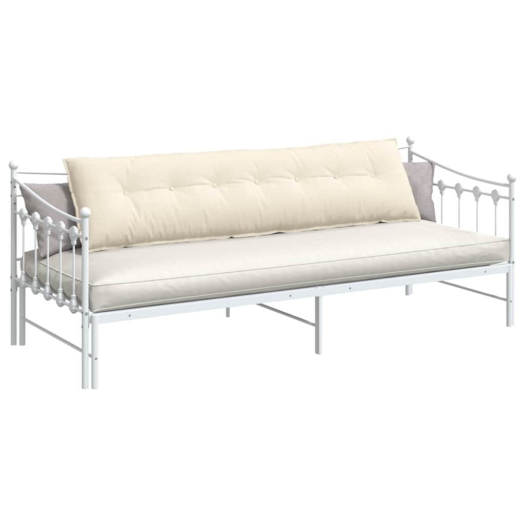 VidaXL Rugkussen Crème 200 x 50 cm Cordstof