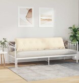 VidaXL Rugkussen Crème 200 x 50 cm Cordstof