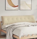 VidaXL Rugkussen Crème 200 x 50 cm Microvezel Stof