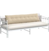 VidaXL Rugkussen Crème 200 x 50 cm Microvezel Stof