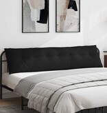 VidaXL Rugkussen Zwart 200 x 50 cm Microvezel Stof