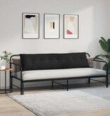 VidaXL Rugkussen Zwart 200 x 50 cm Microvezel Stof