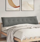 VidaXL Rugkussen Donkergrijs 200 x 50 cm Microvezel Stof