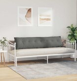 VidaXL Rugkussen Donkergrijs 200 x 50 cm Microvezel Stof