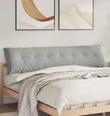 VidaXL Rugkussen Lichtgrijs 200 x 50 cm Microvezel Stof