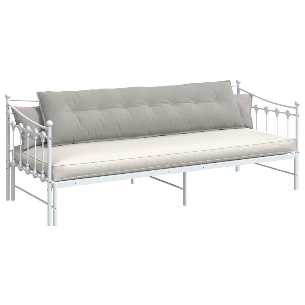 VidaXL Rugkussen Lichtgrijs 200 x 50 cm Microvezel Stof