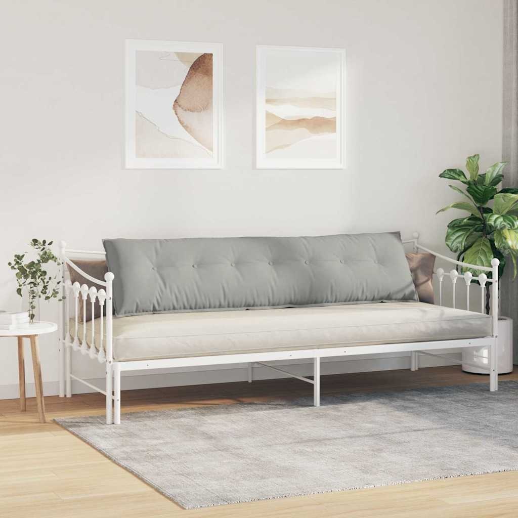 VidaXL Rugkussen Lichtgrijs 200 x 50 cm Microvezel Stof