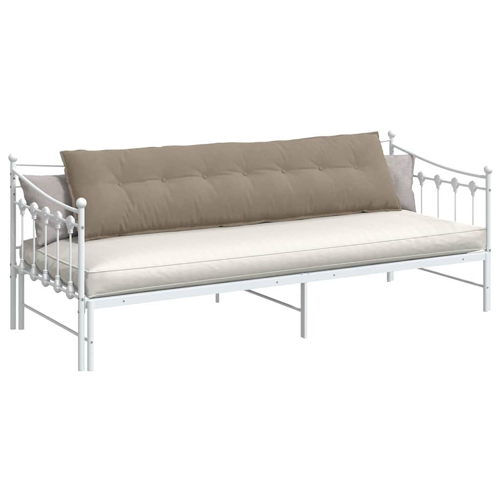 VidaXL Rugkussen Taupe 200 x 50 cm Microvezel Stof