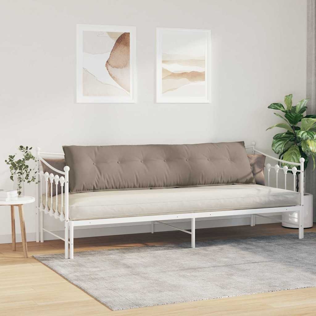 VidaXL Rugkussen Taupe 200 x 50 cm Microvezel Stof