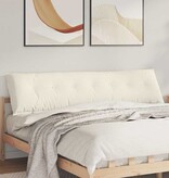 VidaXL Rugkussen Crème 200 x 50 cm Cordstof