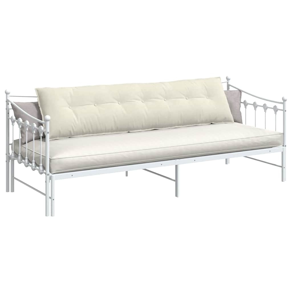 VidaXL Rugkussen Crème 200 x 50 cm Cordstof