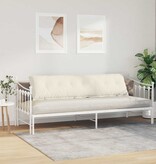 VidaXL Rugkussen Crème 200 x 50 cm Cordstof