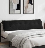 VidaXL Rugkussen Zwart 200 x 50 cm Cordstof