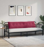 VidaXL Rugkussen Wijnrood 200 x 50 cm Cordstof