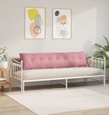 VidaXL Rugkussen Roze 200 x 50 cm Cordstof