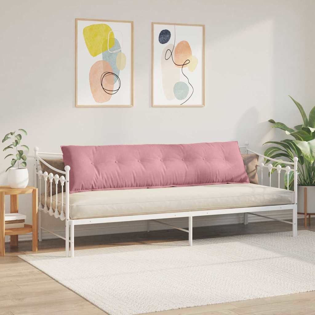 VidaXL Rugkussen Roze 200 x 50 cm Cordstof