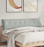 VidaXL Rugkussen Lichtgrijs 200 x 50 cm Cordstof