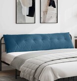 VidaXL Rugkussen Blauw 200 x 50 cm Cordstof