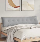 VidaXL Rugkussen Wolkengrijs 200 x 19 x 50 cm Stof