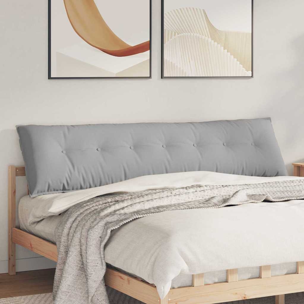 VidaXL Rugkussen Wolkengrijs 200 x 19 x 50 cm Stof