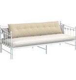 VidaXL Rugkussen Crème 200 x 19 x 50 cm Stof