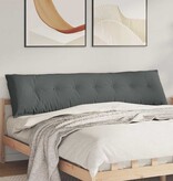 VidaXL Rugkussen Donkergrijs 200 x 19 x 50 cm Stof