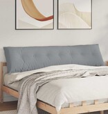 VidaXL Rugkussen Lichtgrijs 200 x 19 x 50 cm Stof