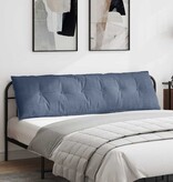 VidaXL Rugkussen Blauw 180 x 50 cm Cordstof