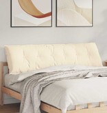 VidaXL Rugkussen Crème 180 x 50 cm Cordstof