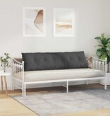 VidaXL Rugkussen Donkergrijs 180 x 50 cm Cordstof