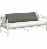 VidaXL Rugkussen Lichtgrijs 180 x 50 cm Cordstof