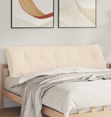 VidaXL Rugkussen Beige 180 x 50 cm Microvezel Stof