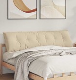 VidaXL Rugkussen Crème 180 x 50 cm Microvezel Stof