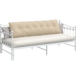 VidaXL Rugkussen Crème 180 x 50 cm Microvezel Stof