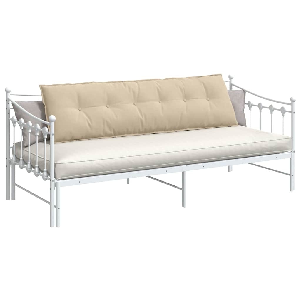 VidaXL Rugkussen Crème 180 x 50 cm Microvezel Stof