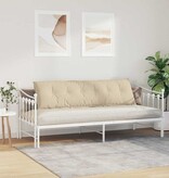 VidaXL Rugkussen Crème 180 x 50 cm Microvezel Stof