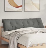 VidaXL Rugkussen Donkergrijs 180 x 50 cm Microvezel Stof